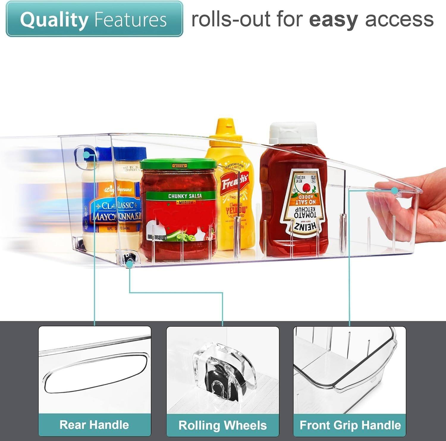 Quality Features rolls-out for easy access

- Rear Handle
- Rolling Wheels
- Front Grip Handle