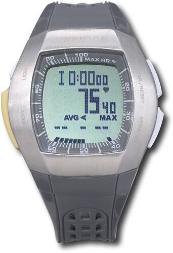 Front Standard. Sportline - 1025 Digital Duo Heart Rate Watch for Women - Gray.