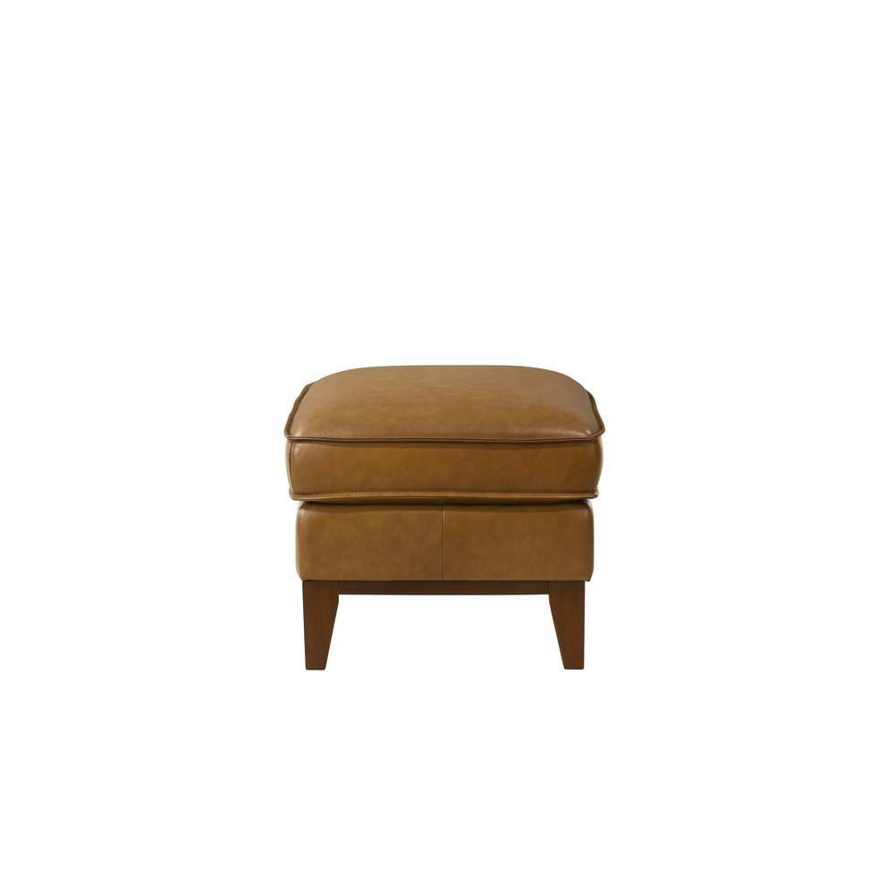 Left. New Classic Furniture - Caspar Ottoman-Caramel - Brown.