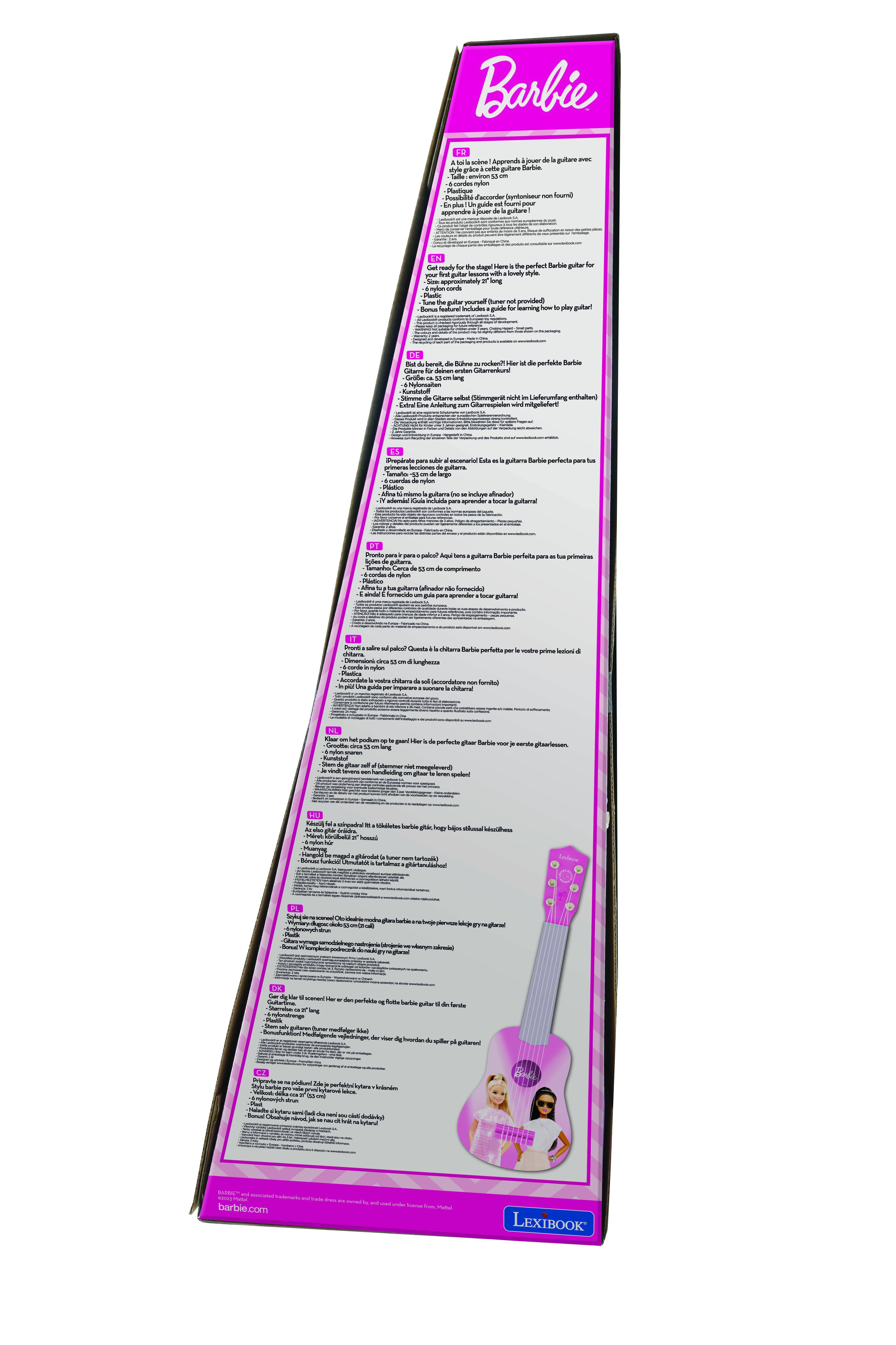 Barbie

A la science! Apprendi de la guitare avec Barbie

- Taille: 35 cm
- Guitare en plastique
- Accessoires en plastique
- Livre de 16 pages avec des leçons de guitare pour débutants
- Guitare non fourni
- Livre de 16 pages avec des leçons de guitare pour débutants
- Guitare non fourni

Barbie - The perfect guitar for your little rock star! The Barbie guitar is the perfect guitar for your little rock star! The Barbie guitar is the perfect guitar for your little rock star! The Barbie guitar is the perfect guitar for your little rock star! The Barbie guitar is the perfect guitar for your little rock star! The Barbie guitar is the perfect guitar for your little rock star! The Barbie guitar is the perfect guitar for your little rock star! The Barbie guitar is the perfect guitar for your little rock star! The Barbie guitar is the perfect guitar for your little rock star! The Barbie guitar is the perfect guitar for your little rock star! The Barbie guitar is the perfect guitar for your little rock star! The Barbie guitar is the perfect guitar for your little rock star! The Barbie guitar