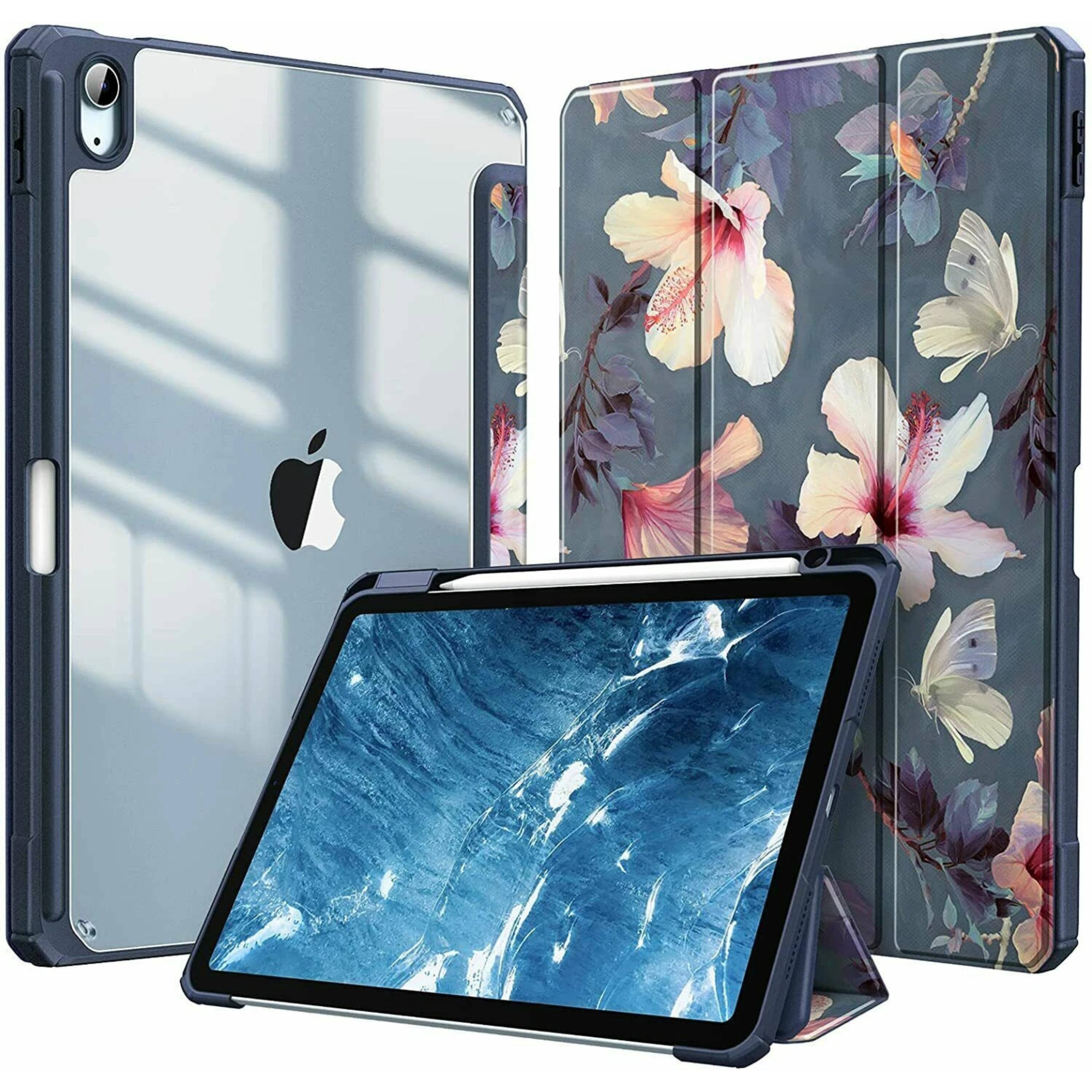 Kitcheniva - Shockproof Hybrid Slim Case For iPad Air 11 Inch M2 2024 With Pencil Holder - Blooming Hibiscus price history on PriceWatchPro