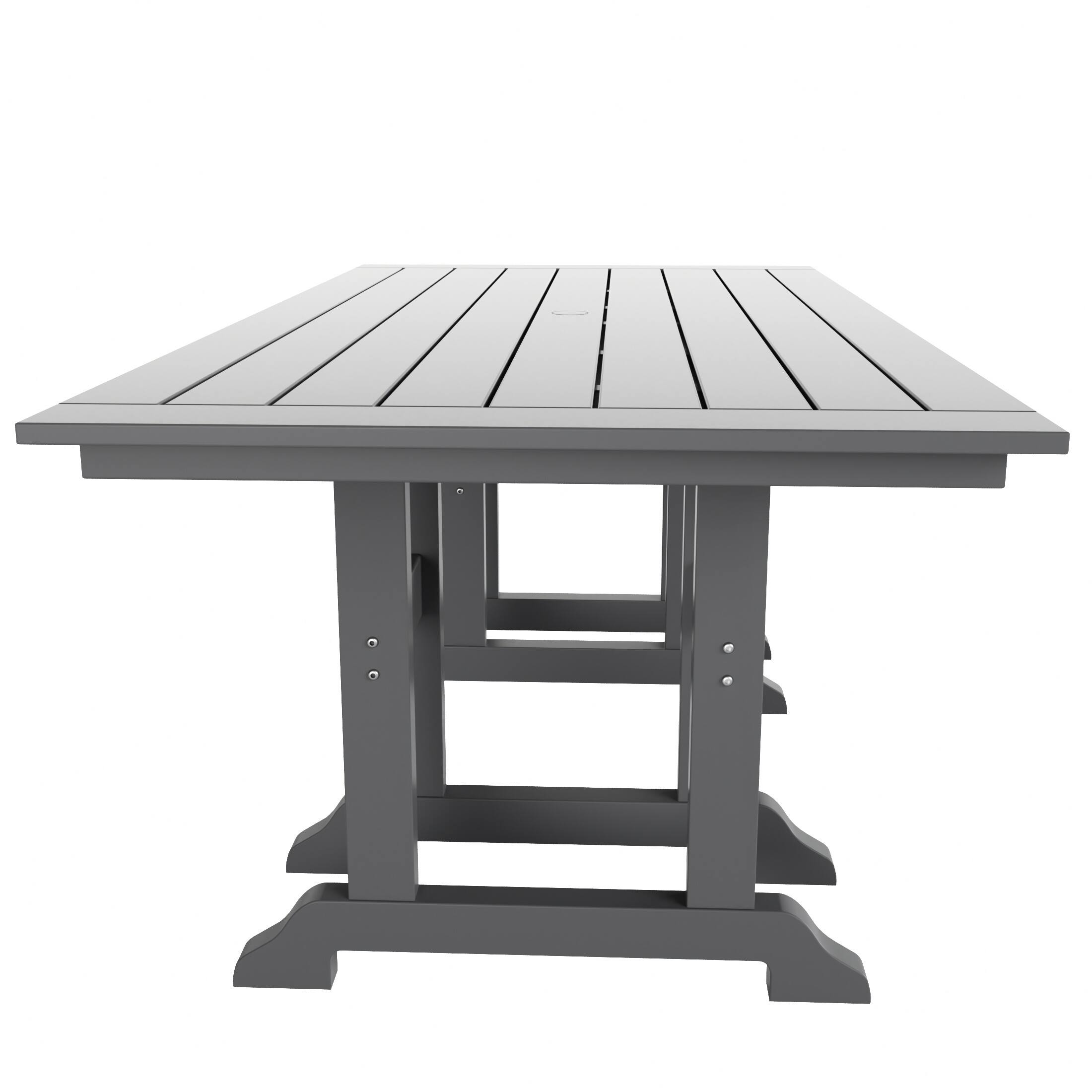 Back. WestinTrends - WestinTrends Malibu 71" Outdoor Patio Dining Table - Gray.