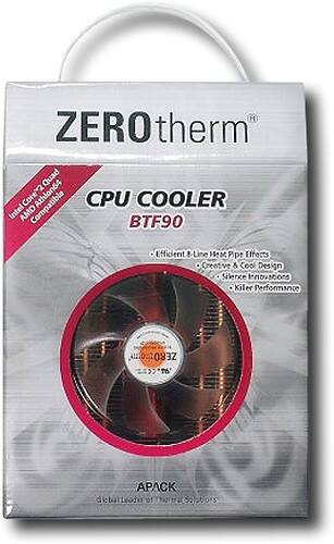 Front Standard. ZEROtherm USA - 92mm CPU Cooling Fan.