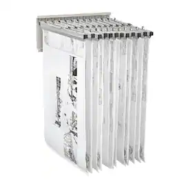 AdirOffice - Steel Blueprint Storage Pivot Wall Rack Office File Rack - Gray
