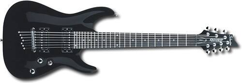 Front Standard. Schecter - Omen 7-String Full-Size Electric Guitar - Black.