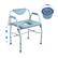 Front. VEVOR - Commode Chair, Bedside Commode with Drop-Down Arms and Detachable Backrest, 5-Level Adjustable Height - Gray.