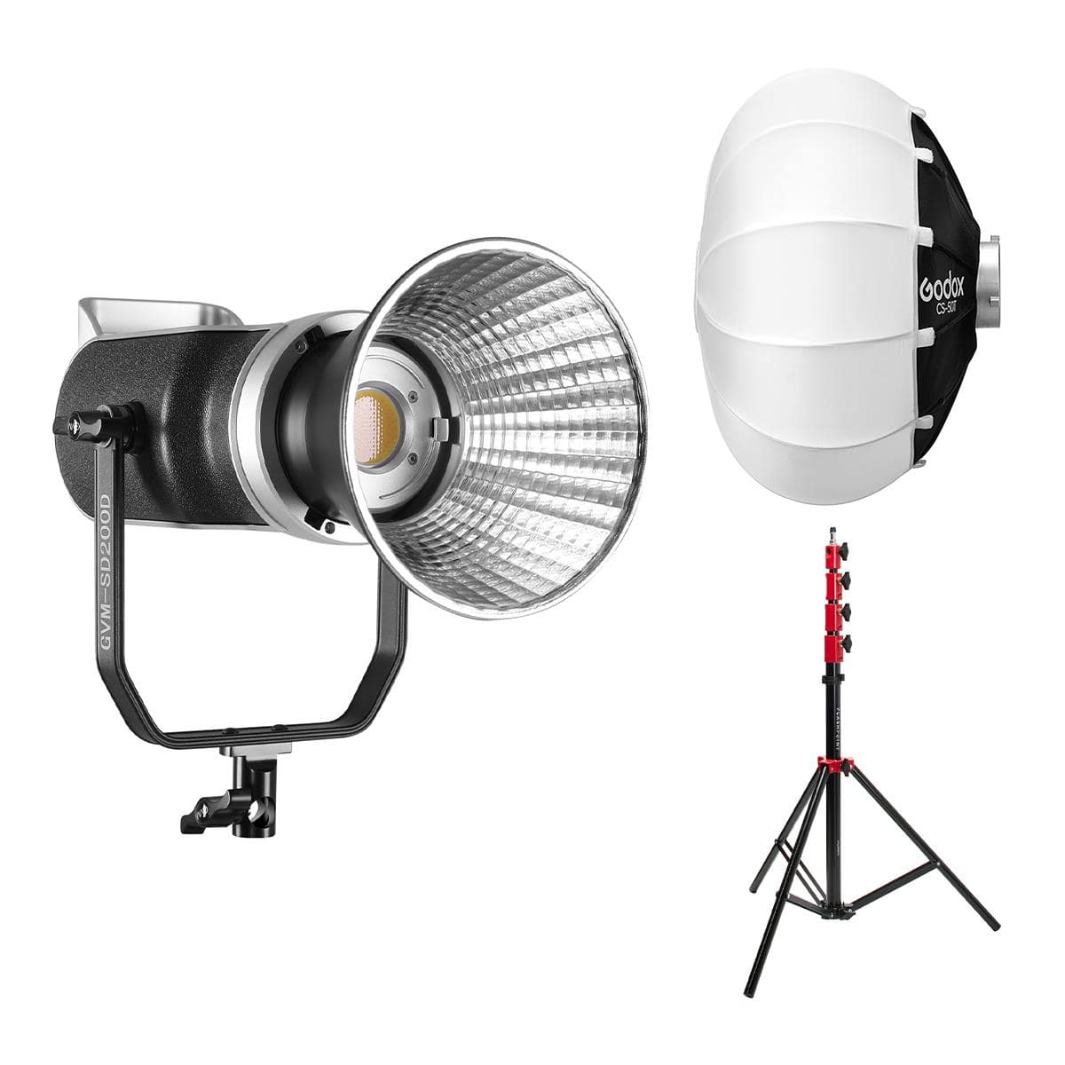 "GVM - SD200D 200W Bi-Color LED Video Spotlight, Bundle with Glow 20"" Quick Ball Lantern Softbox and Flashpoint 9.5' Pro" price history on PriceWatchPro