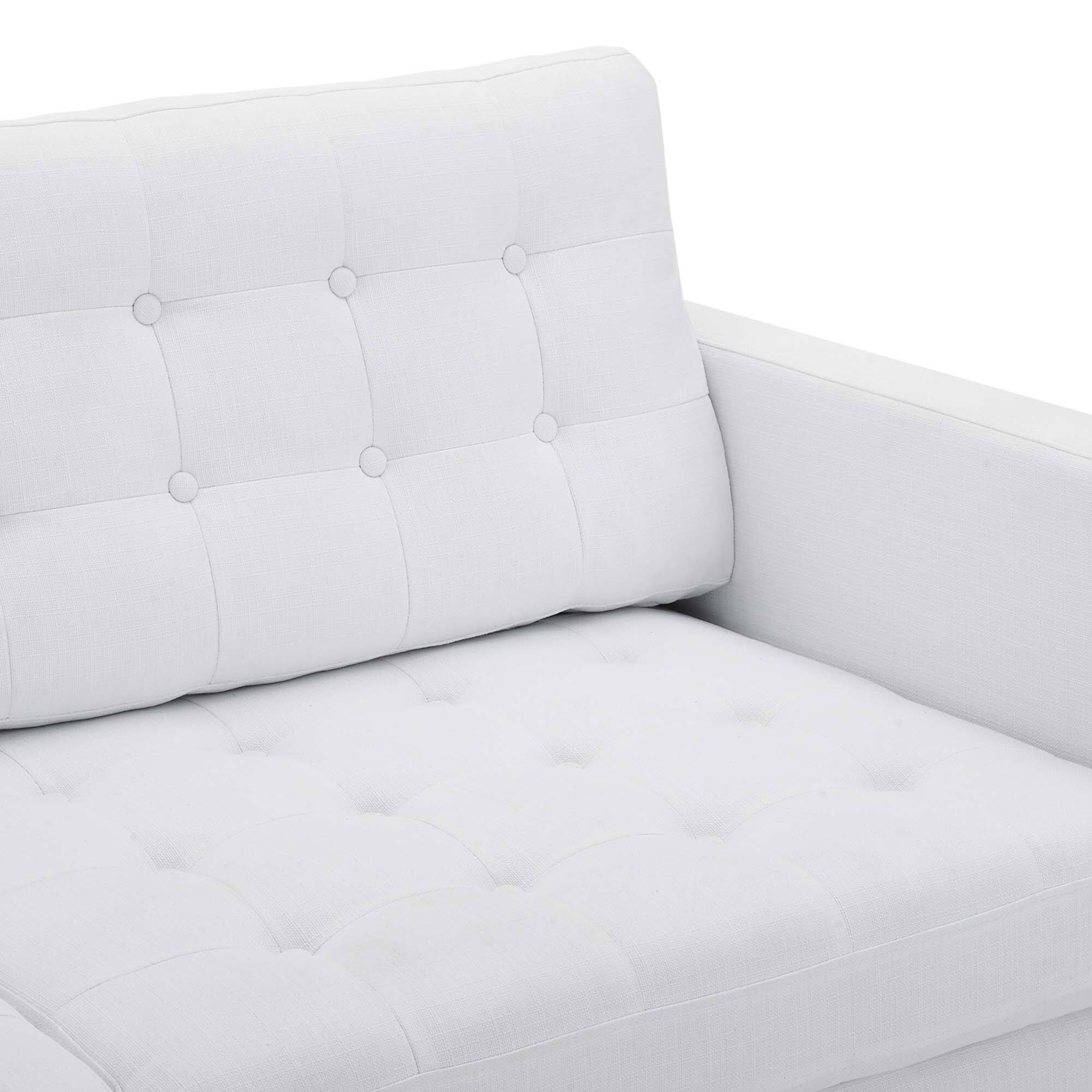Alt View 5. Modway - Exalt Tufted Fabric Sofa by Modway - White.