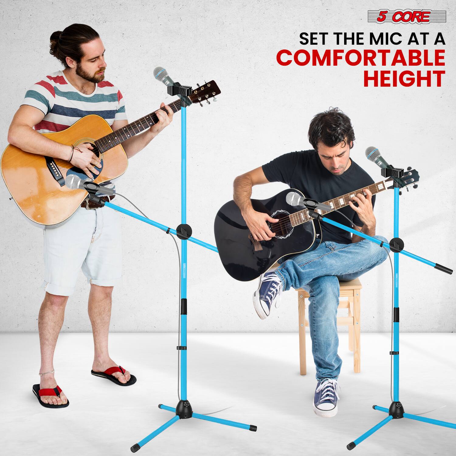 5 CORE  
SET THE MIC AT A COMFORTABLE HEIGHT