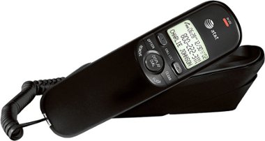 AT&T - TR1909B Trimline Corded Phone - Black - Angle_Zoom