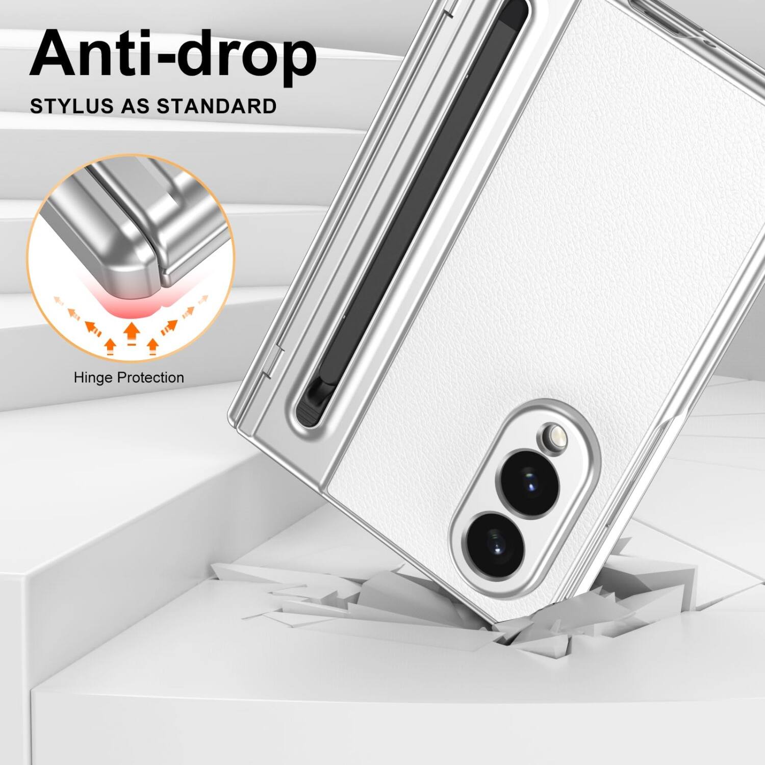 Anti-drop STYLUS AS STANDARD  
Hinge Protection
