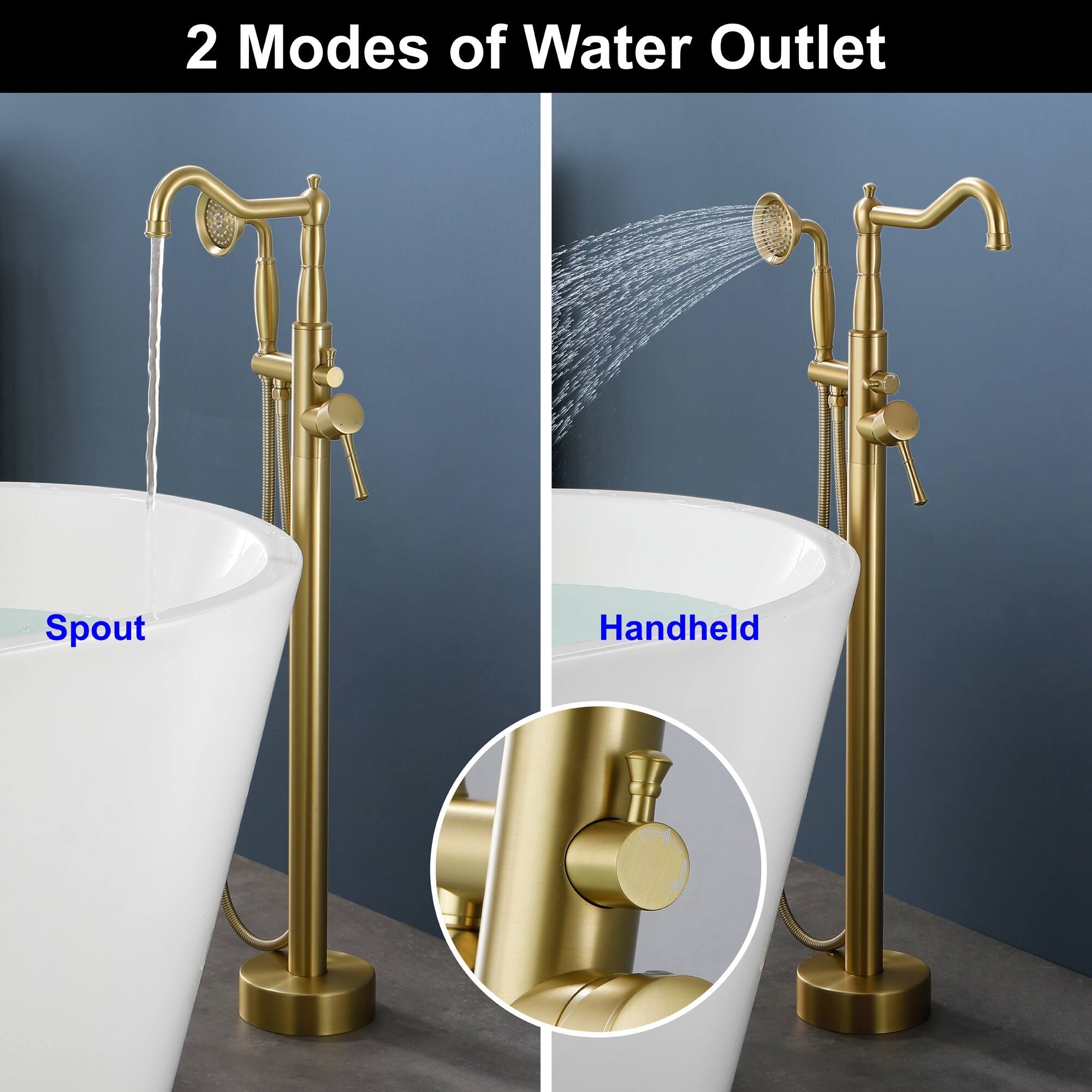 2 Modes of Water Outlet

Spout

Handheld