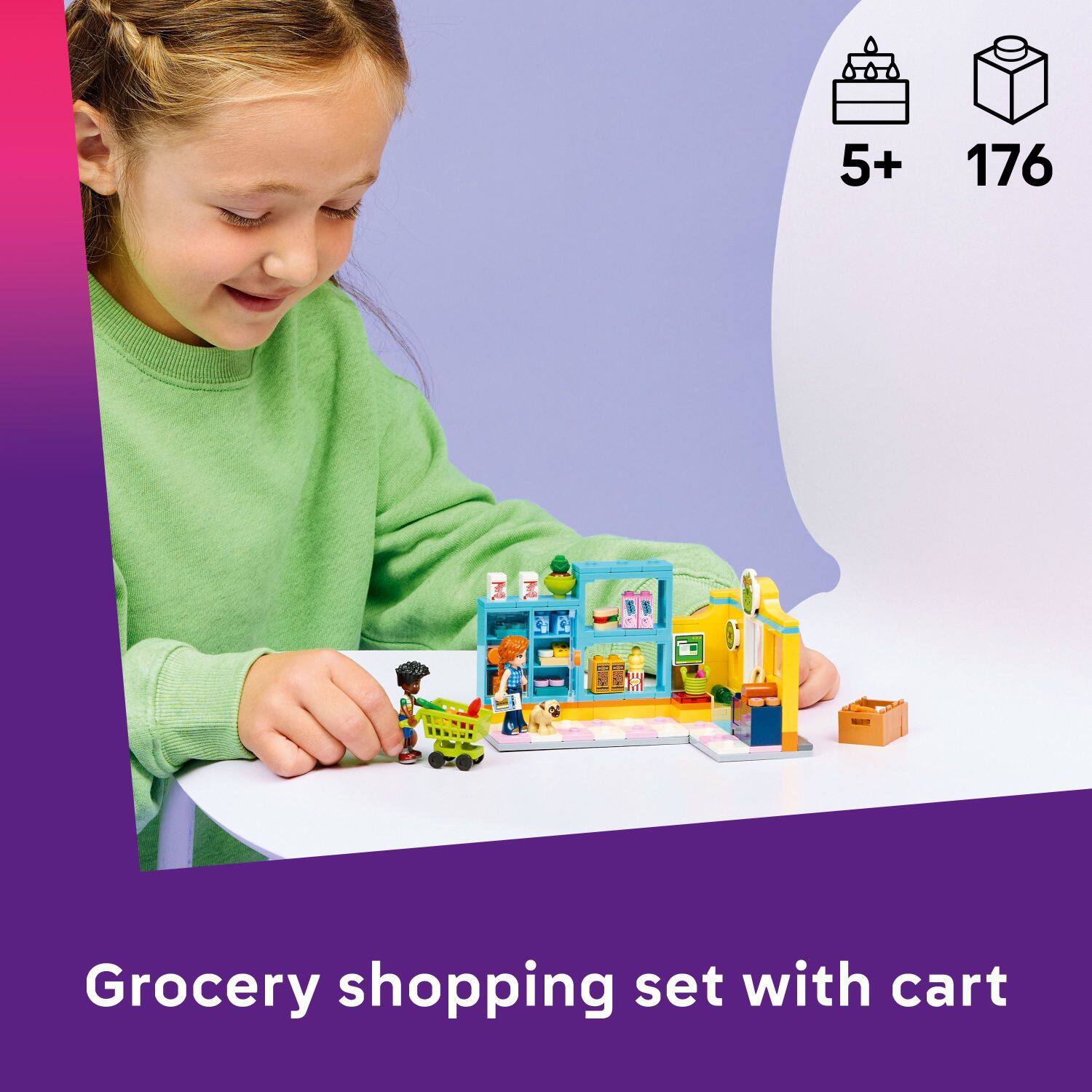 5+ 176 Grocery shopping set with cart