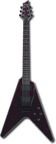 Front Standard. Schecter - V1FR Hellraiser 6-String Full-Size Electric Guitar - Black Cherry.