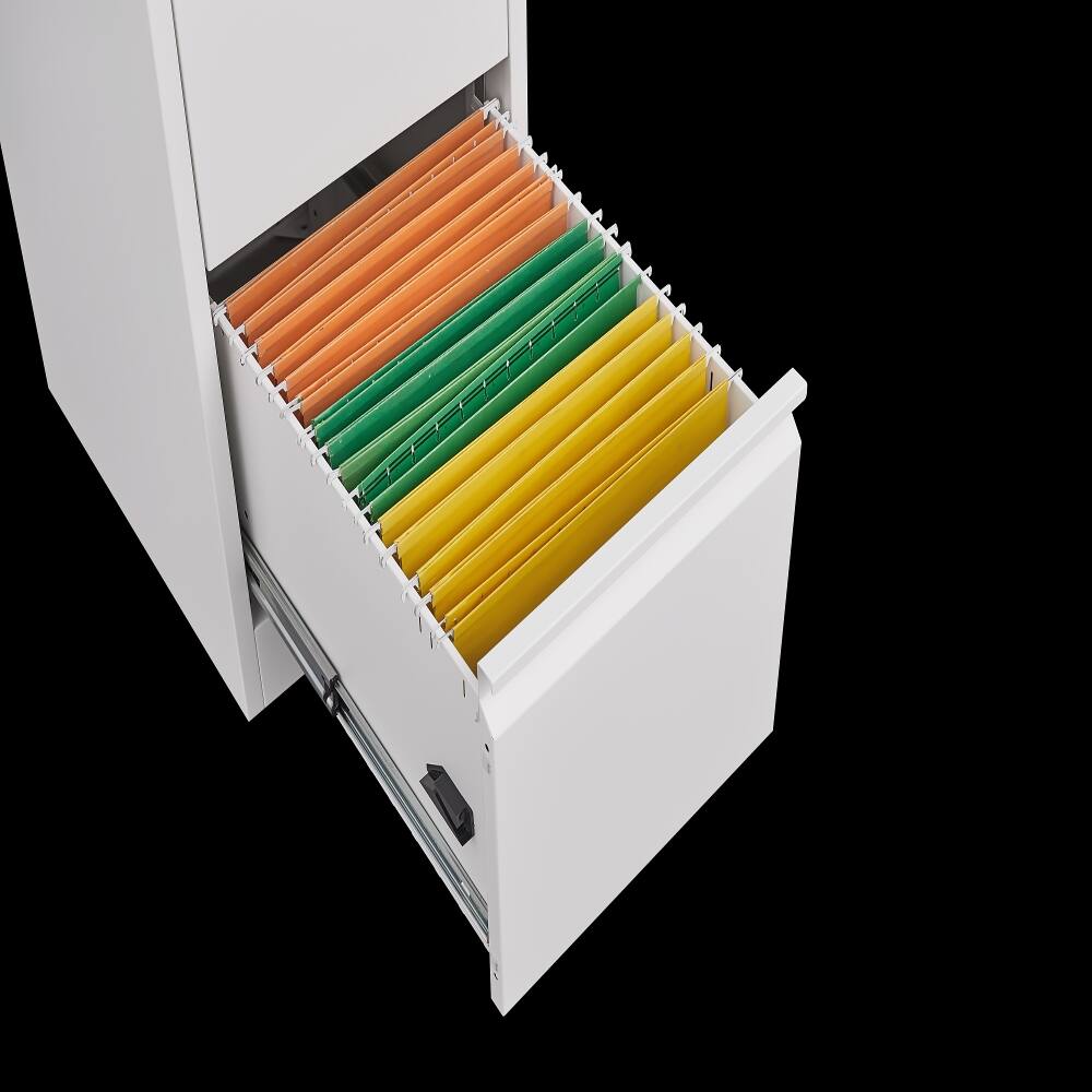 Alt View 7. Loheer - Loheer 4 Drawer Vertical File Cabinet with Lock Narrow Steel Storage Cabinet for A4 Legal Letter Files.