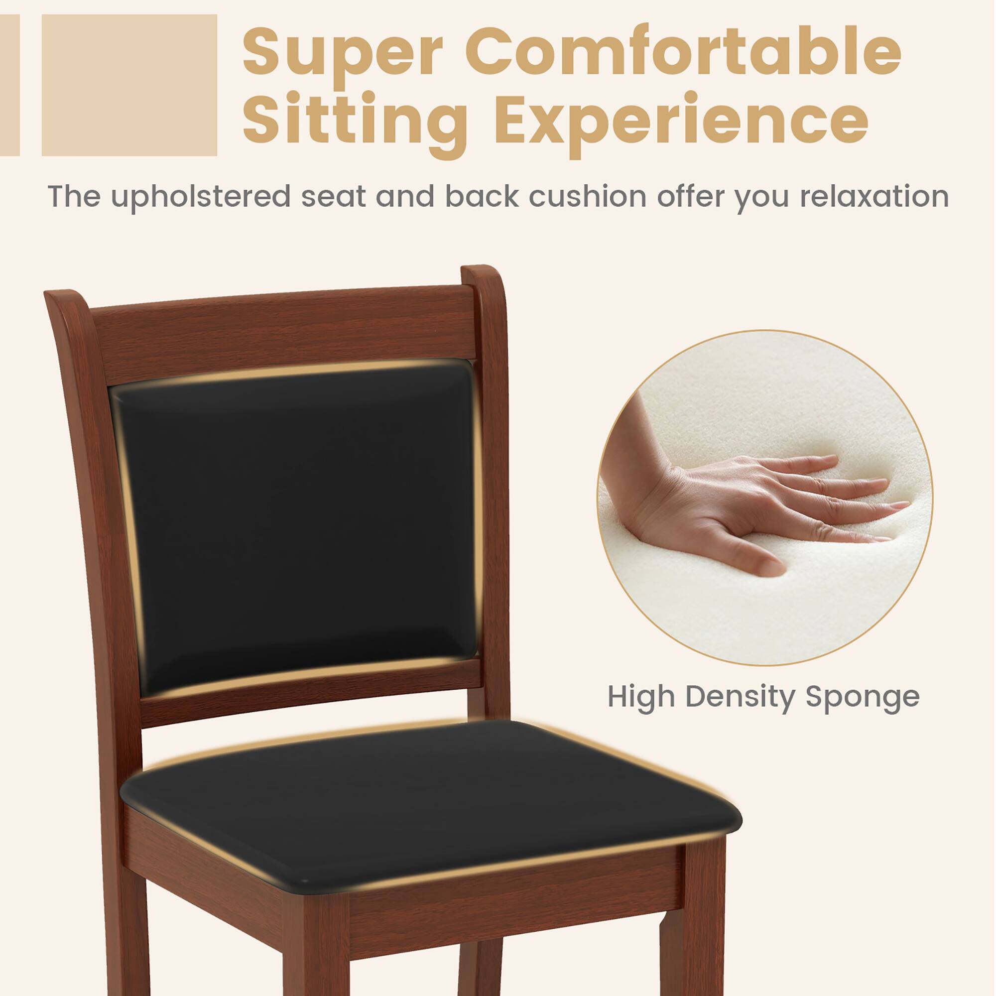Super Comfortable Sitting Experience
The upholstered seat and back cushion offer you relaxation
High Density Sponge