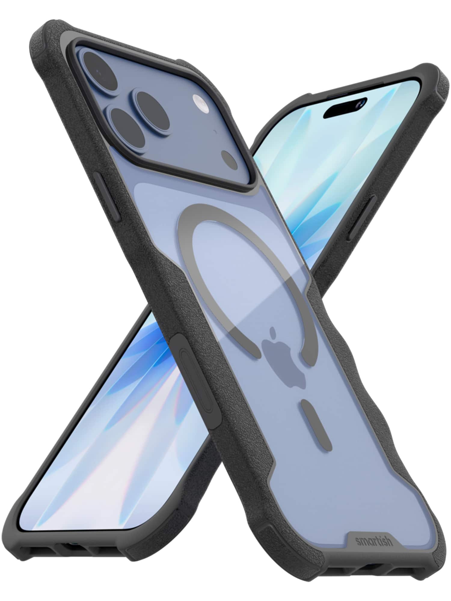 Smartish - iPhone 17 Pro Max MagSafe Case - Gripzilla - Protective Grip Heavy Duty Cover - Clearly Black