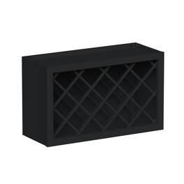 Boyel Living - 30-in W x 18-in H x 12-in D Shaker RTA Kitchen Wine Rack Wall Cabinet - Black