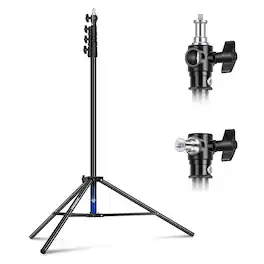 Neewer - 9.8ft Air Cushioned Light Stand - Heavy Duty Metal Tripod with 3-Way Mount (5.5lb Load)