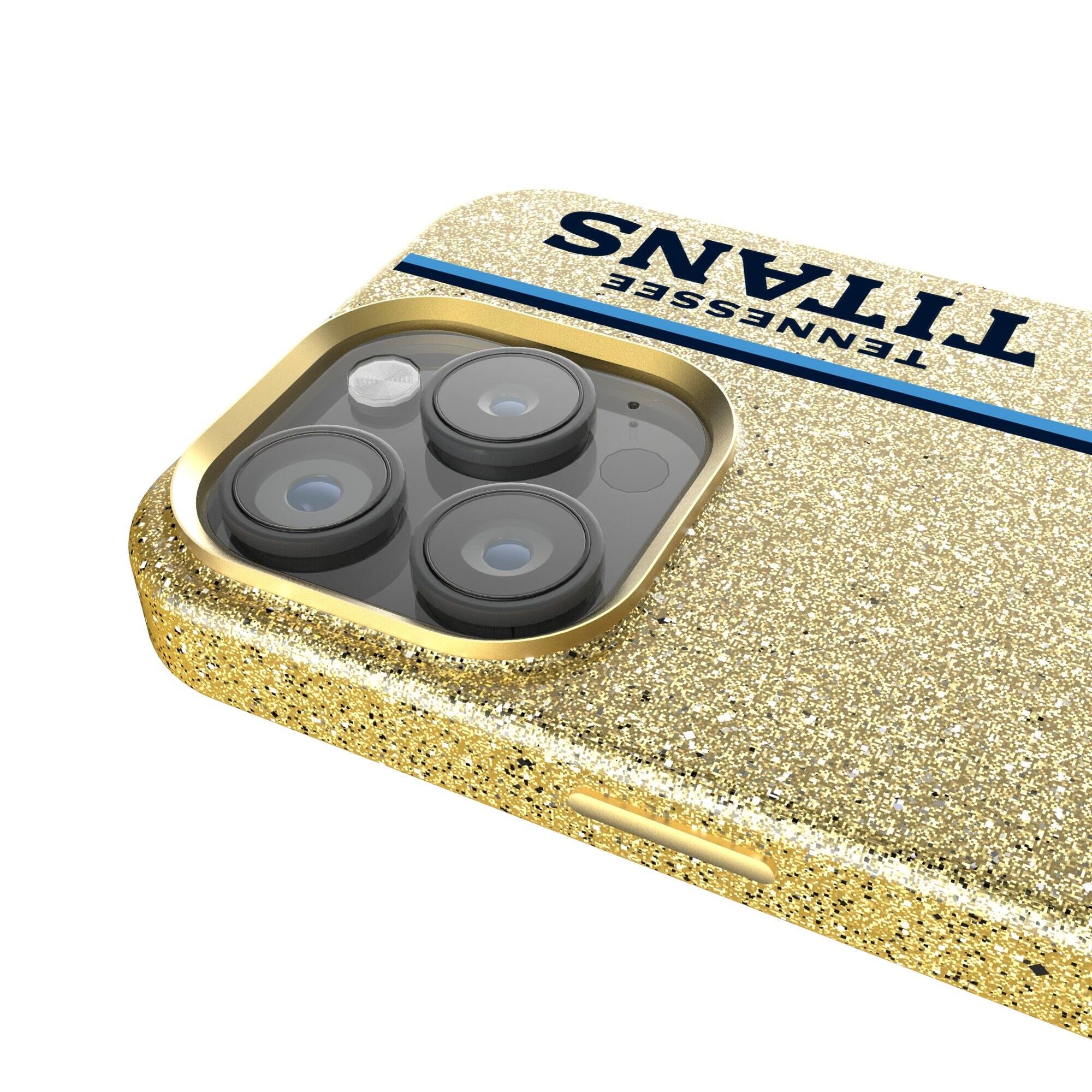 Alt View 2. Keyscaper - Gold Tennessee Titans iPhone Bling Case - 16 Plus - Gold.