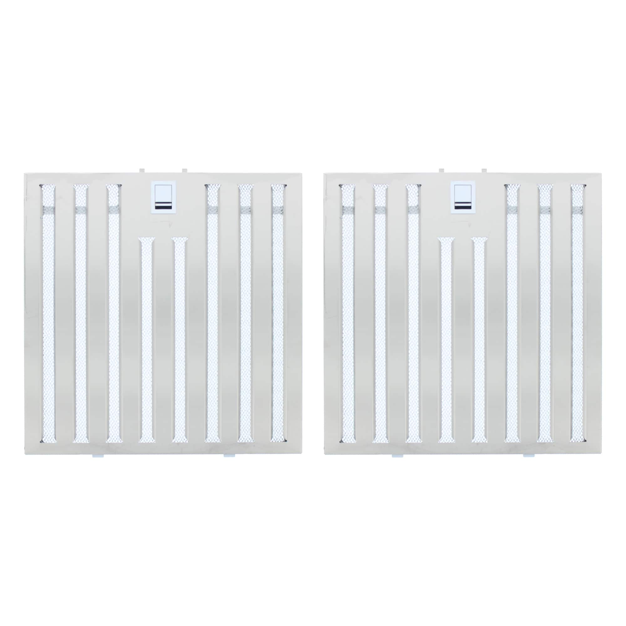 Front. Zephyr - Hybrid Baffle Filter Kit for Range Hoods - Stainless Steel.