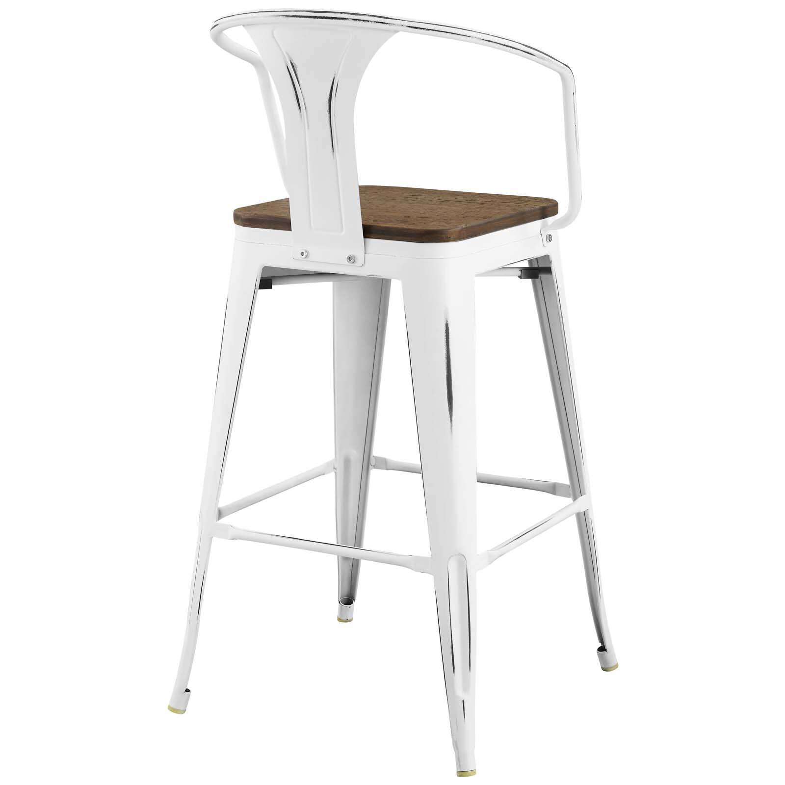 Alt View 1. Modway - Promenade Bar Stool by Modway - White.