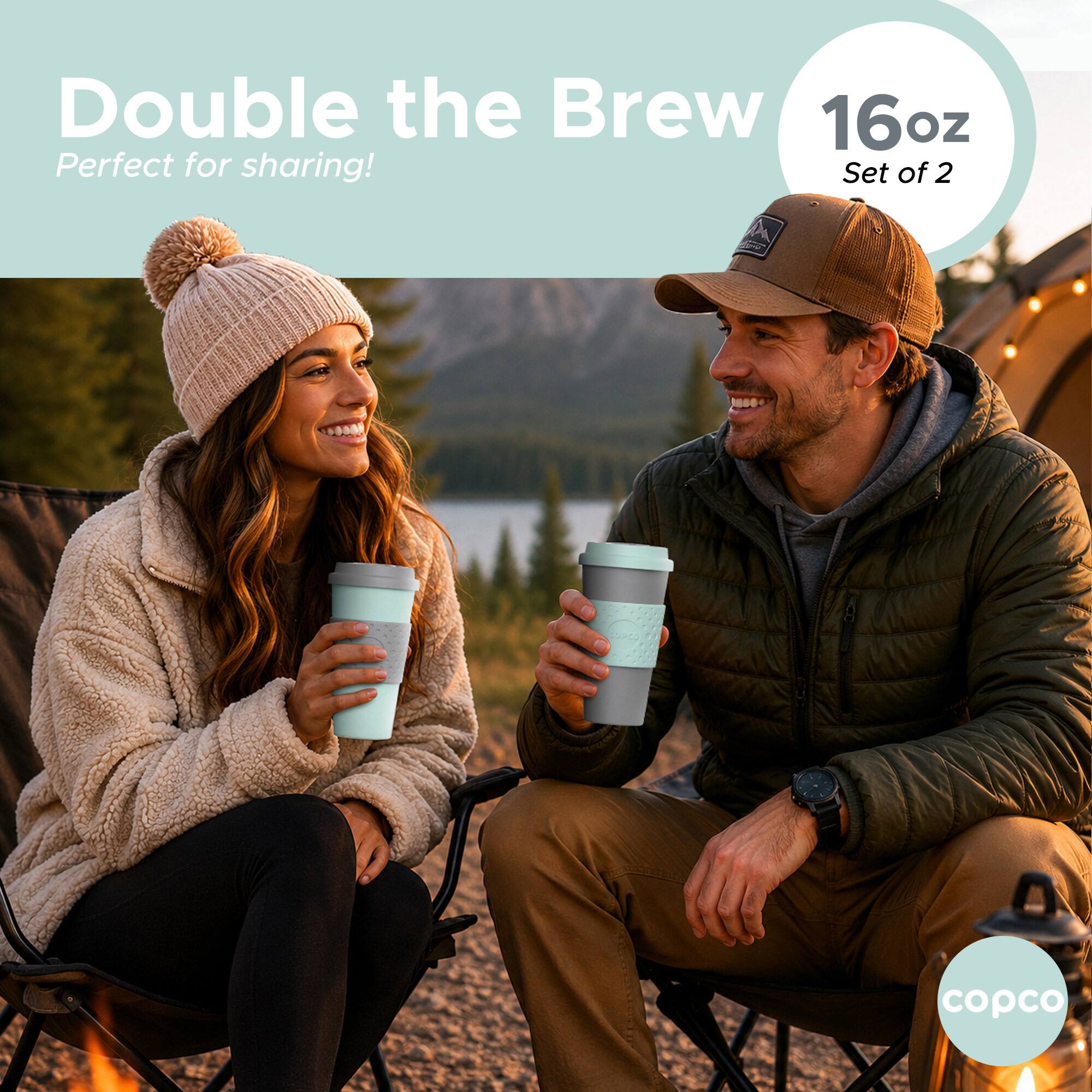 Double the Brew  
16oz  
Perfect for sharing!  
Set of 2  
copco