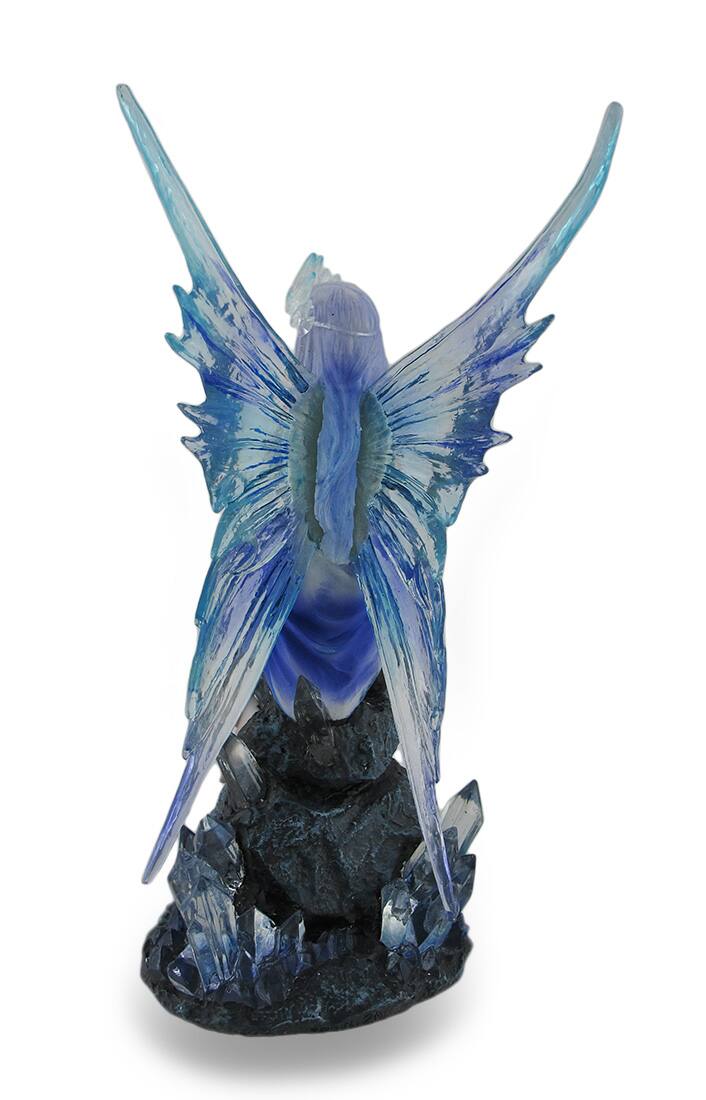 Alt View 3. Veronese Design - Anne Stokes Blue and Purple Stargazer Fairy Statue - Purple.