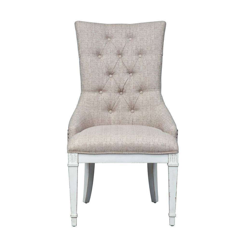 Alt View 2. Liberty Furniture Industries - Abbey Park Hostess Chair-Set of 2 in Antique White - White.