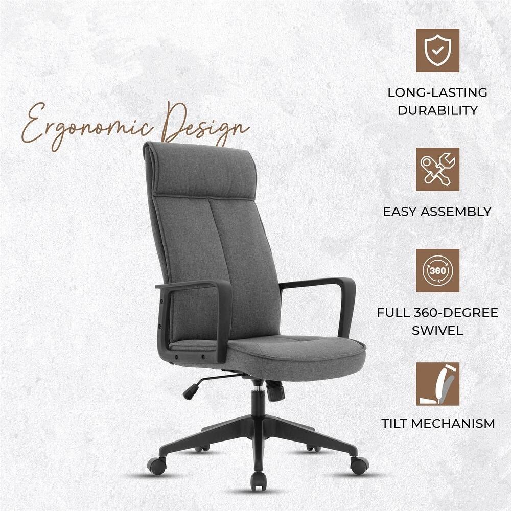 Ergonomic Design

- LONG-LASTING DURABILITY
- EASY ASSEMBLY
- FULL 360-DEGREE SWIVEL
- TILT MECHANISM