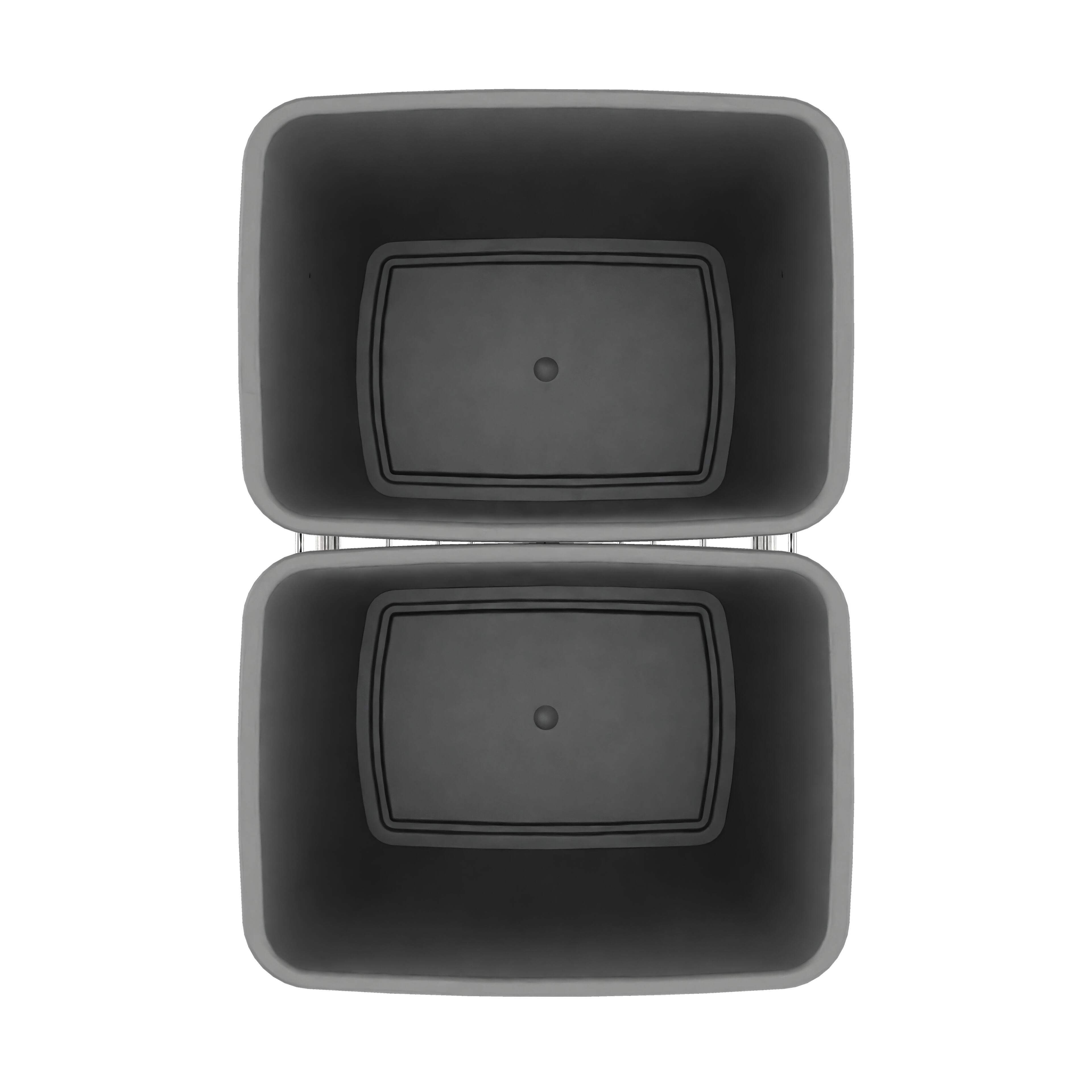 Alt View 8. Rev-A-Shelf - Rev-A-Shelf Double Pullout Trash Can 35 qt. for Kitchen, Silver, RV-18KD-17C S - Silver.