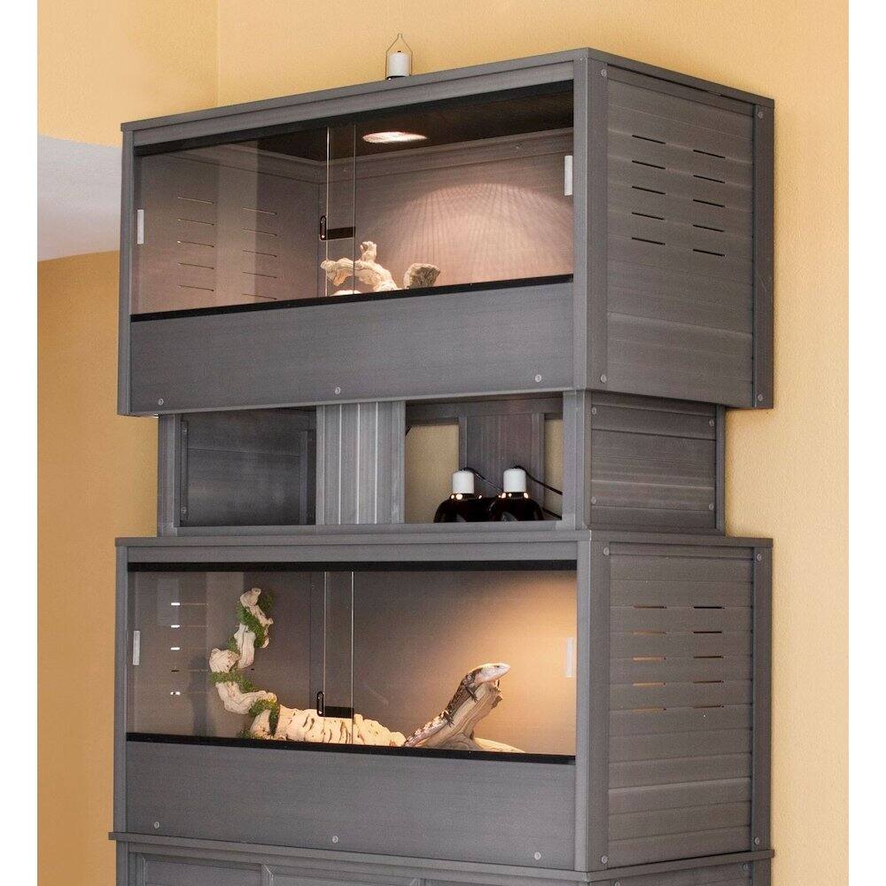 Alt View 1. New Age Pet - Mojave Stacker, Large- Gray - Gray.