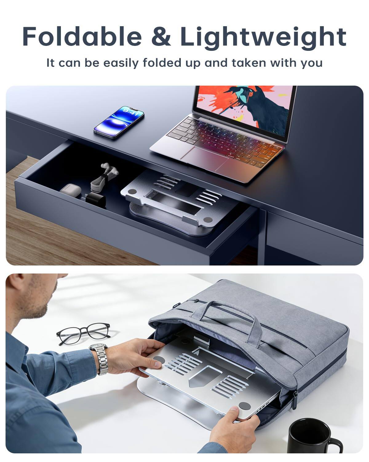 Foldable & Lightweight  
It can be easily folded up and taken with you