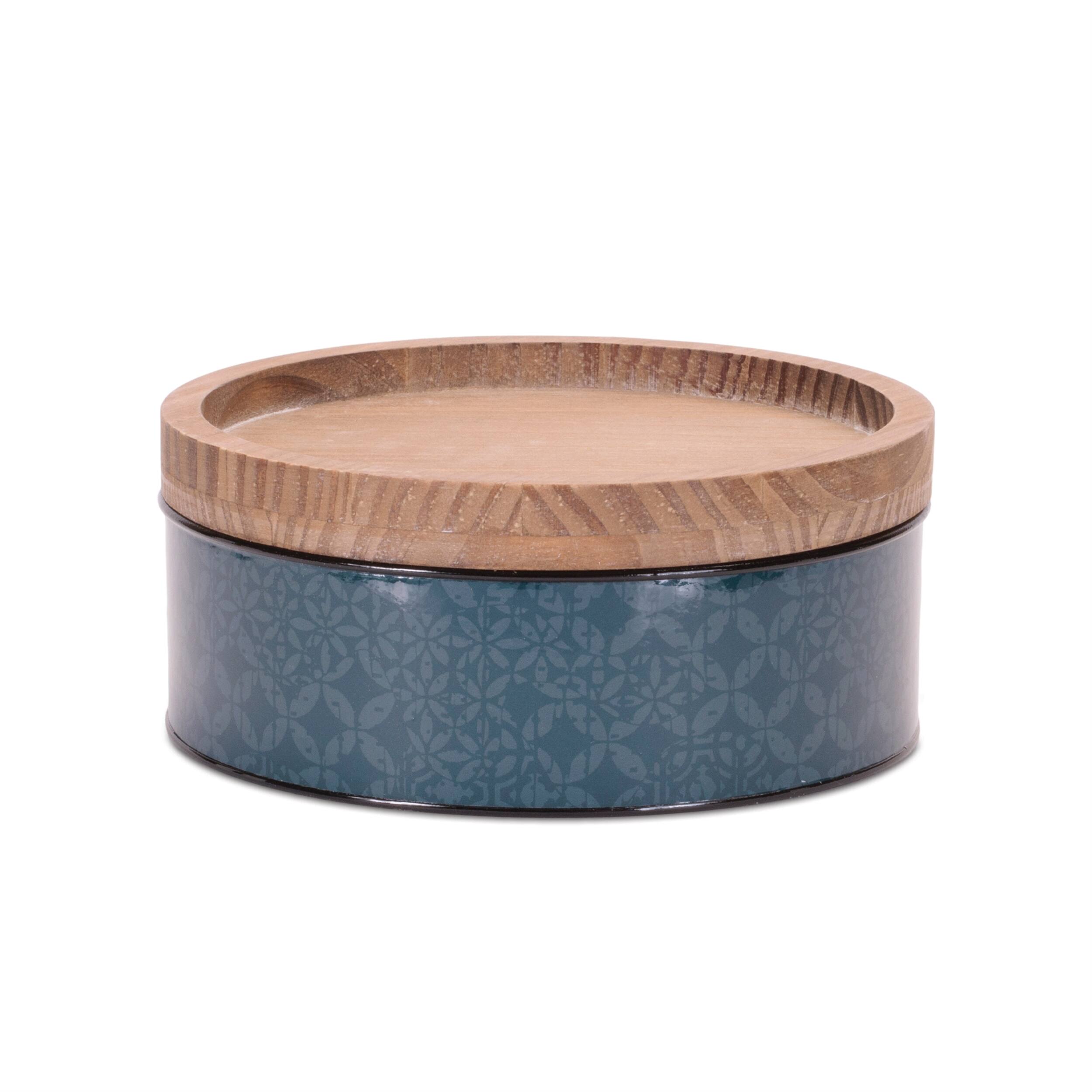 Left. BreeBe - Blue Canisters (Set of 2) - Blue.