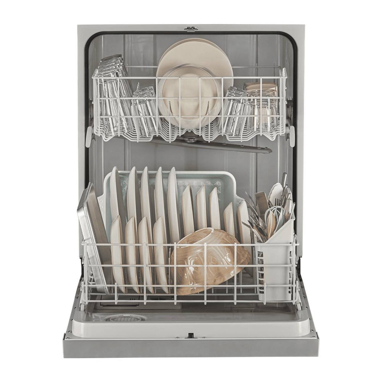 Alt View 1. Whirlpool - 24 inch Front Control Built-In Dishwasher with Boost Cycle and 57 dBA - Stainless Steel.