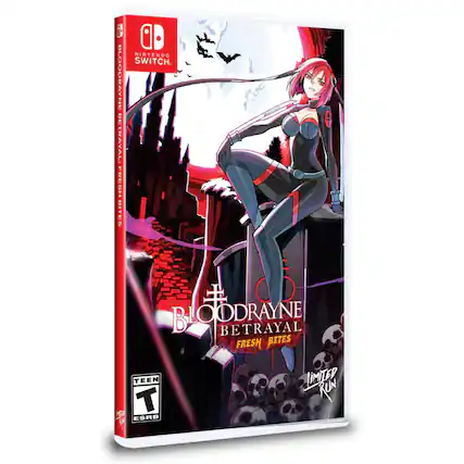 A Nintendo Switch. Bloodrayne Betrayal Fresh Bites + Bloodrayne Betrayal Fresh 20 Bites Teen Limited Run T ESRB - M (Mature 17+)