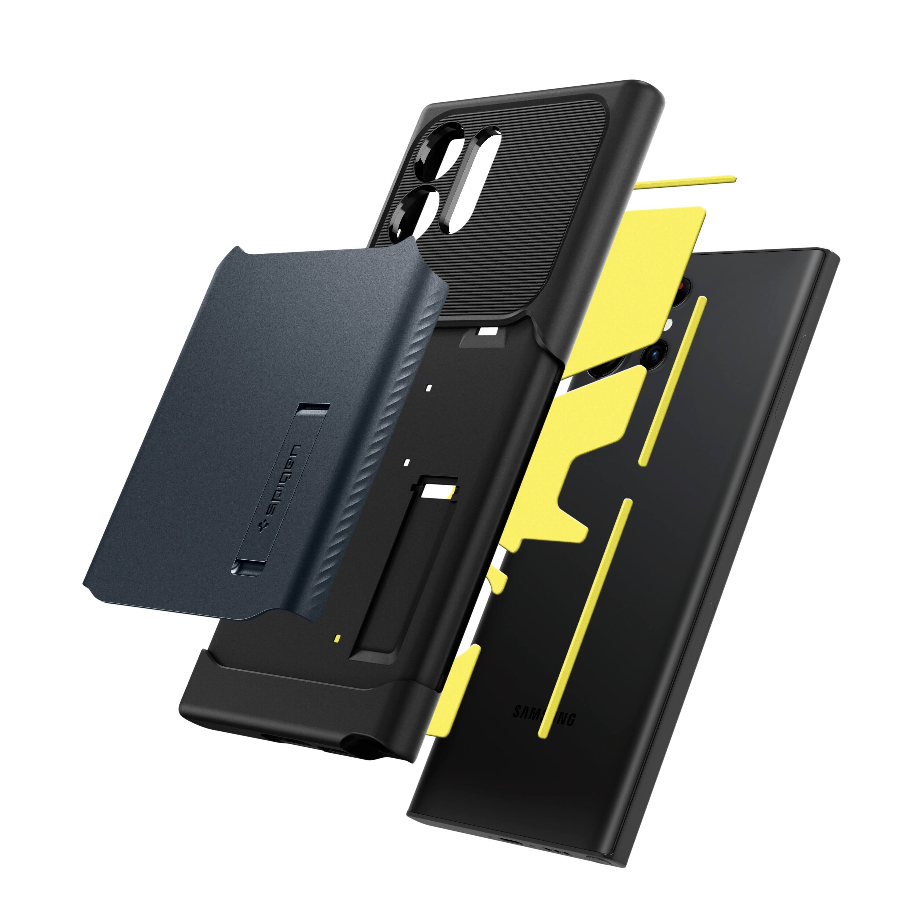 Alt View 12. Spigen - Slim Armor Case for Samsung Galaxy S23 Ultra - Metal Slate.
