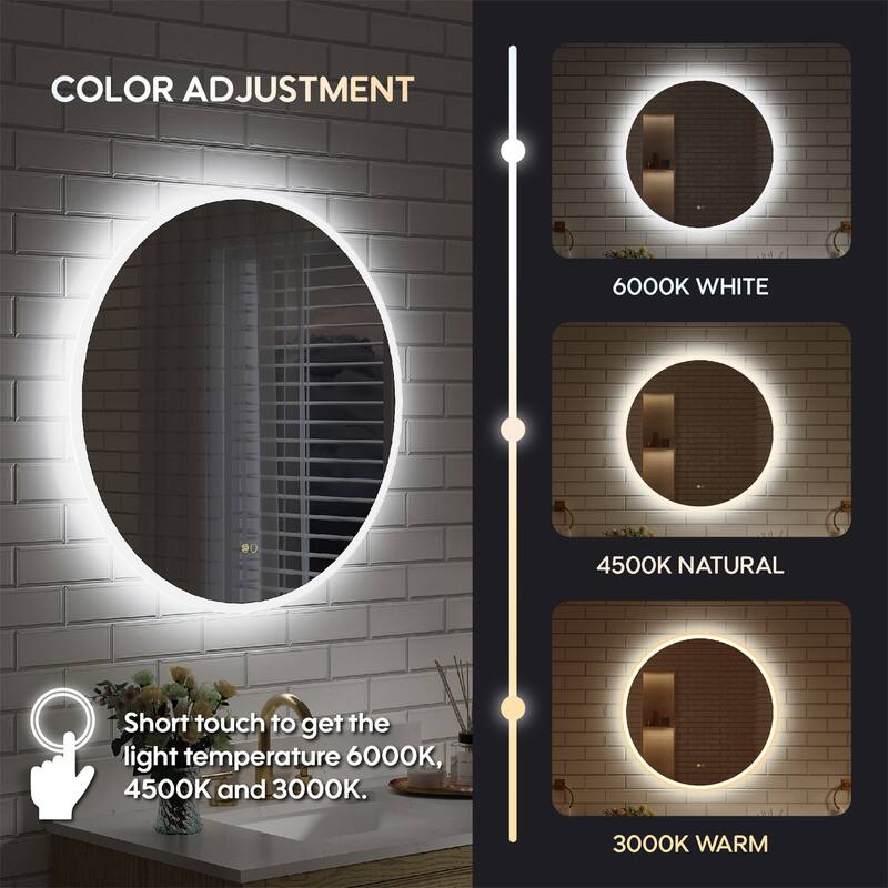 COLOR ADJUSTMENT

6000K WHITE

4500K NATURAL

3000K WARM

Short touch to get the light temperature 6000K, 4500K and 3000K.