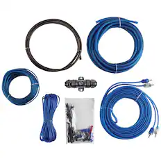 Front. RAPTOR - Bulk Series R2 8-Gauge Amp Installation Kit - Blue.