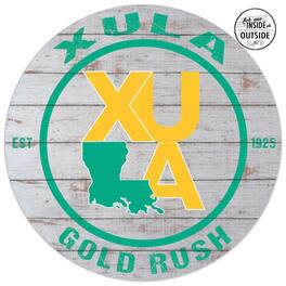 Jardine - XULA 20'' x 20'' Indoor/Outdoor Weathered Circle Sign - Gold