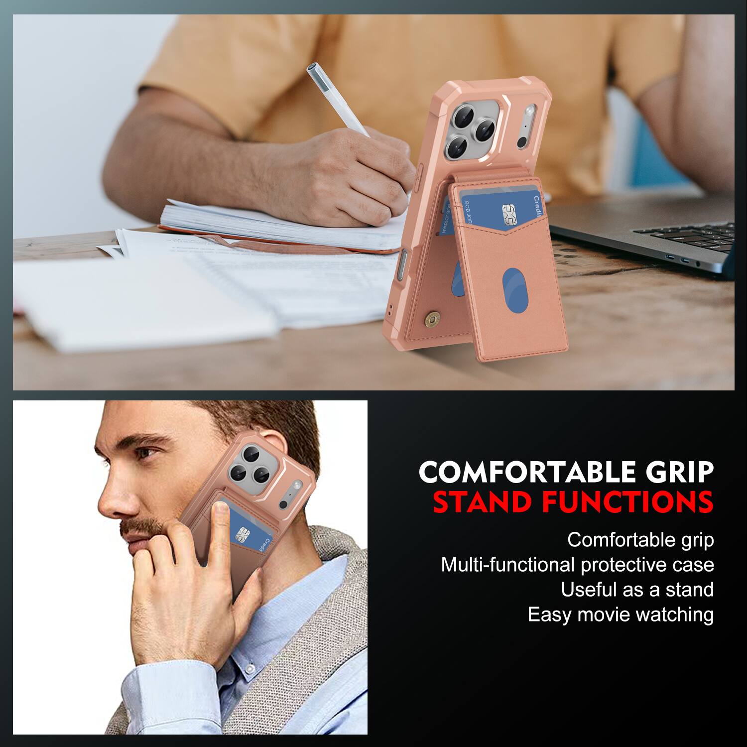 BOB JOR Creal

COMFORTABLE GRIP STAND FUNCTIONS

Comfortable grip
Multi-functional protective case
Useful as a stand
Easy movie watching