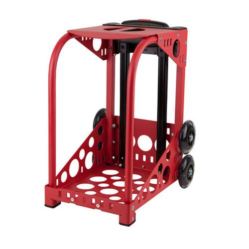 Left. Zuca - Zuca Unicorn Sport Insert Bag and Red Frame with Flashing Wheels - Purple.