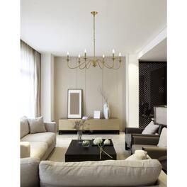 Living District - Rohan 42 inch chandelier - Satin Gold