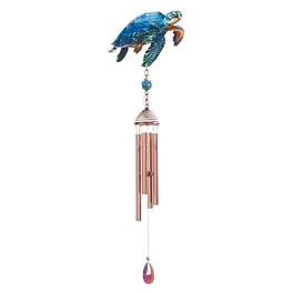FC Design - 21"Long Sea Turtle-Seabed Wind Chime Outdoor Patio or Garden Hanging Wind Chime Decoration - Multi-Color