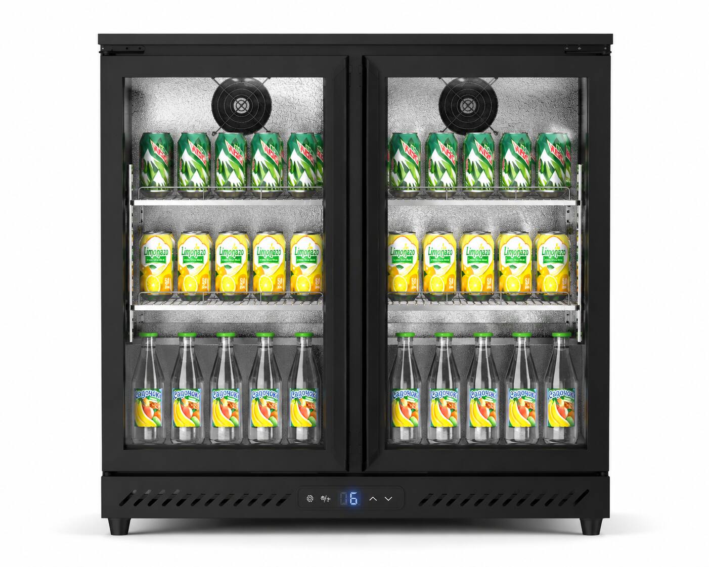Yeego - Commercial Display Beverage Refrigerator with Glass Door, 6.5 cu. ft.for Cafes, Bars, Shops & Restaurants - Black price history on PriceWatchPro