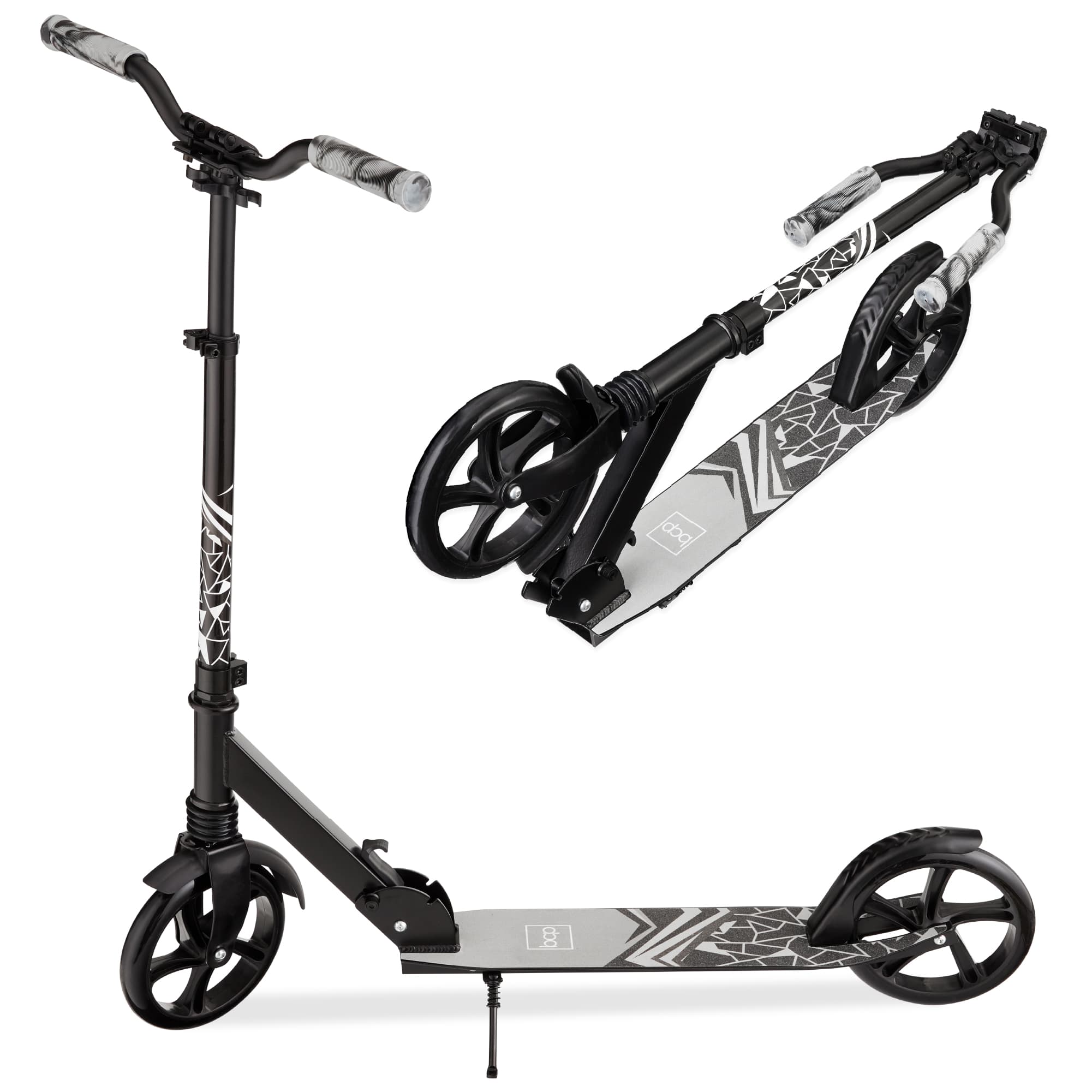 Best Choice Products - Kids Height Adjustable Kick Scooter w/ Carrying Strap, Non-Slip Deck, Kickstand - Black
