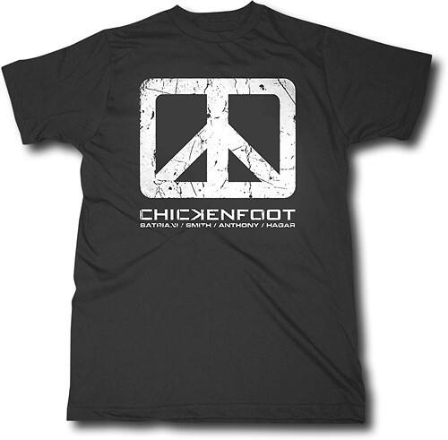 Front Standard. Chickenfoot - Crew Neck T-Shirt (Extra-Large) - Black.