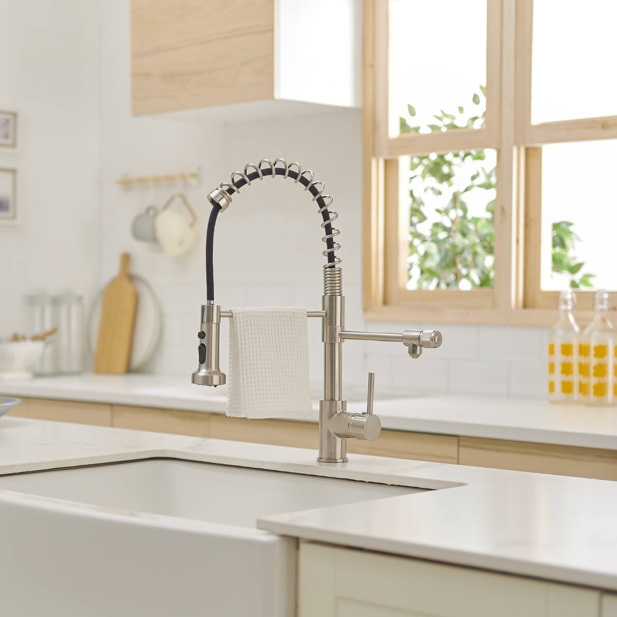 Back. Ropilly - Ropilly Pull Down Water Filter Kitchen Faucet, Brushed Nickel Drinking Water Kitchen Faucet - Brushed Nickel.