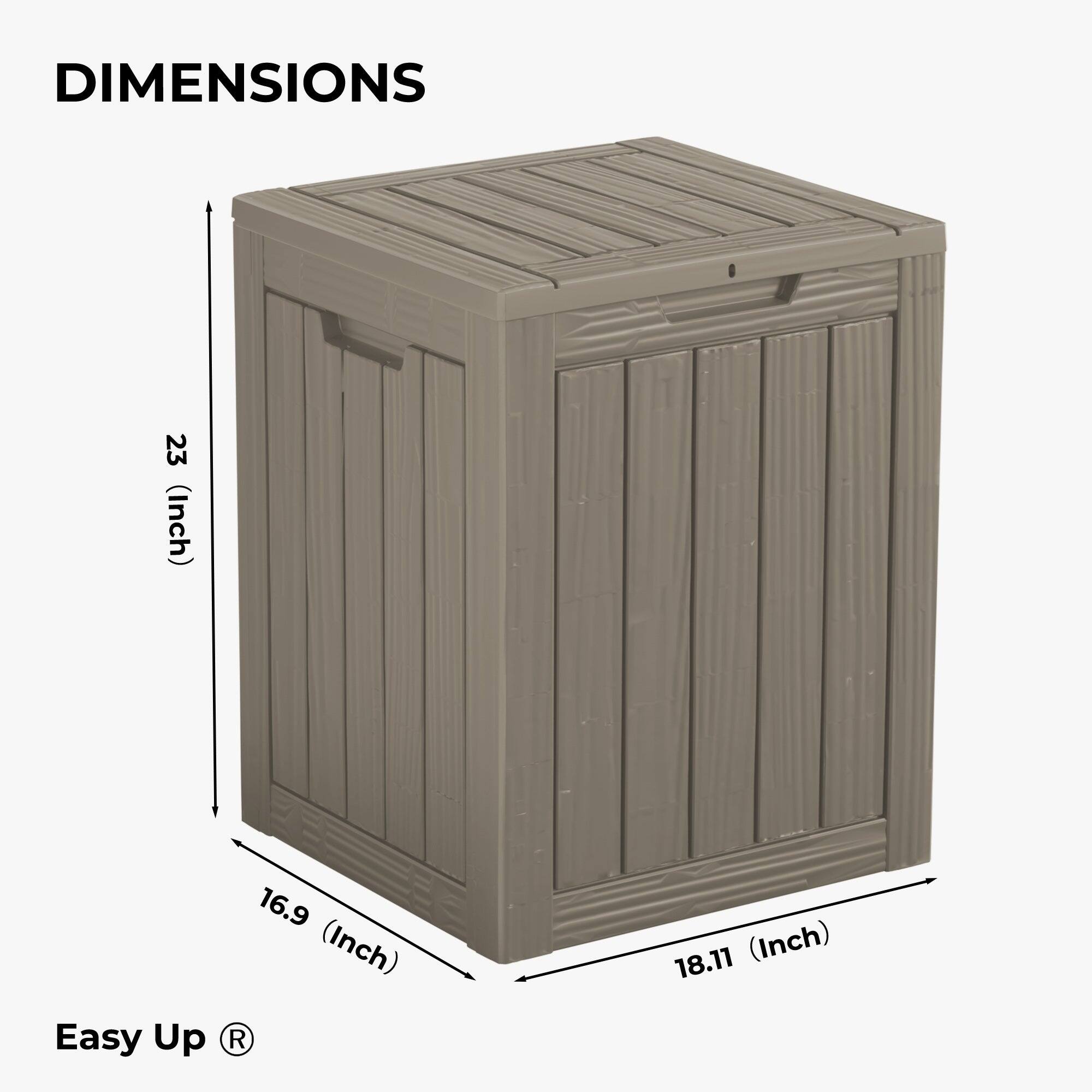 DIMENSIONS  
23 (Inch)  
16.9 (Inch)  
18.11 (Inch)  

Easy Up ®