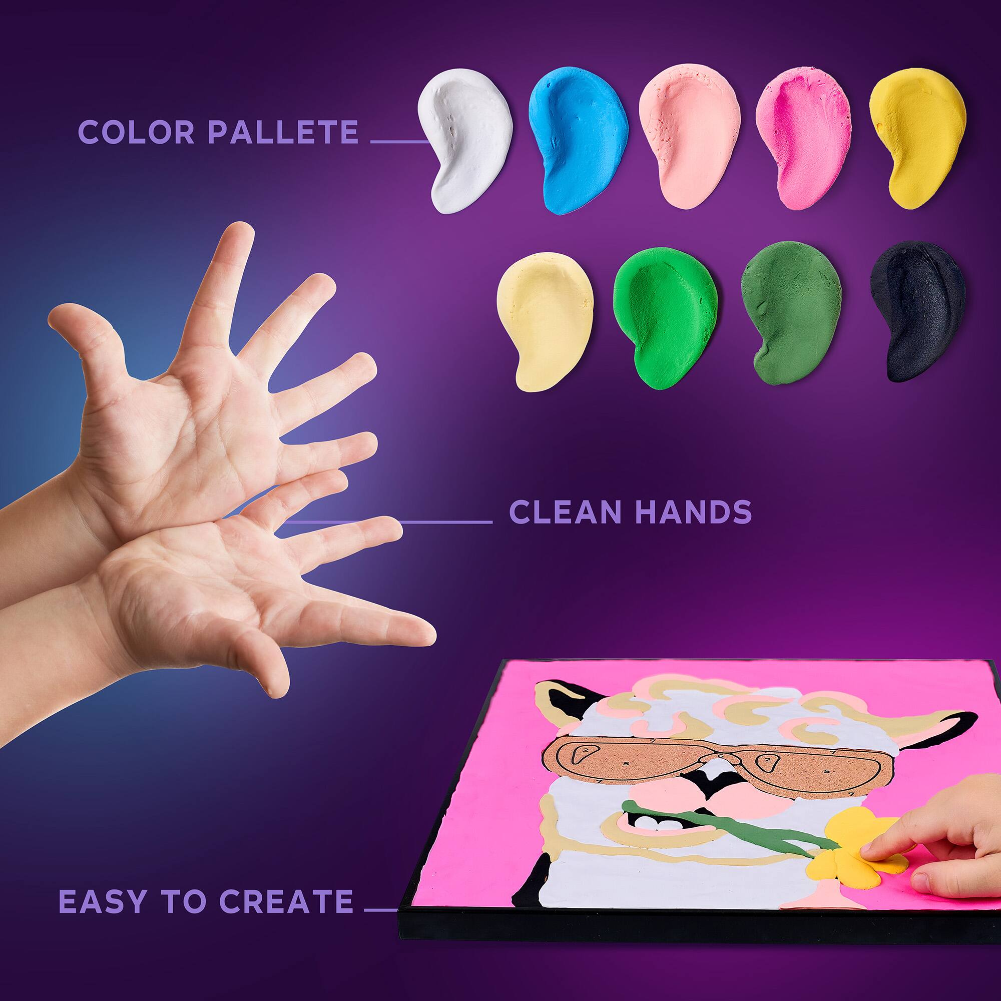 COLOR PALETTE  
CLEAN HANDS  
EASY TO CREATE